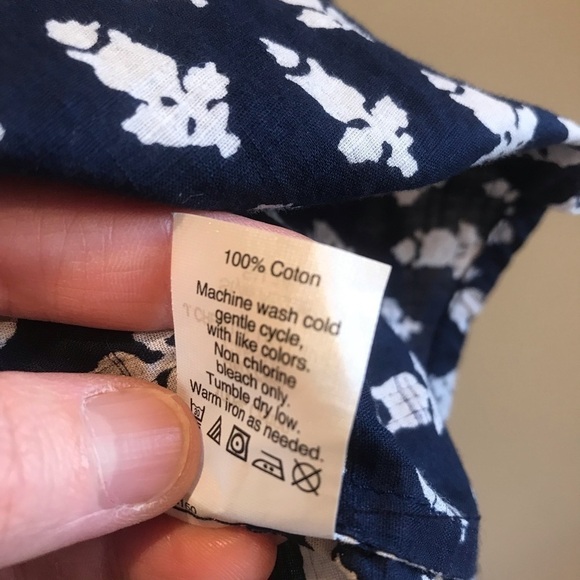 J Crew Navy and White Popover Size XS - Picture 6 of 7